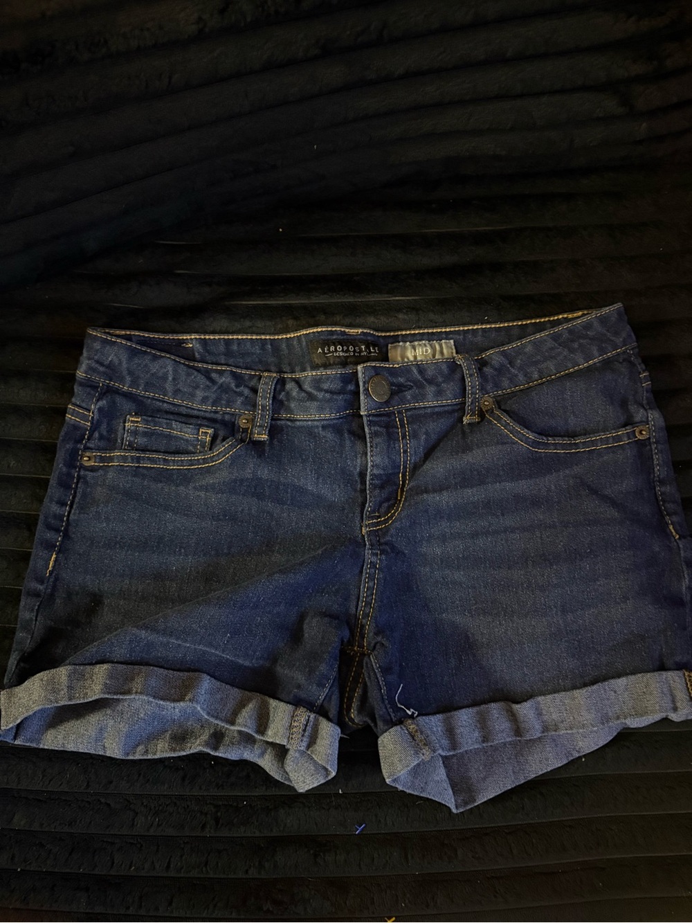 Aeropostale Indigo Roll-Cuff Denim Women's Shorts size 8